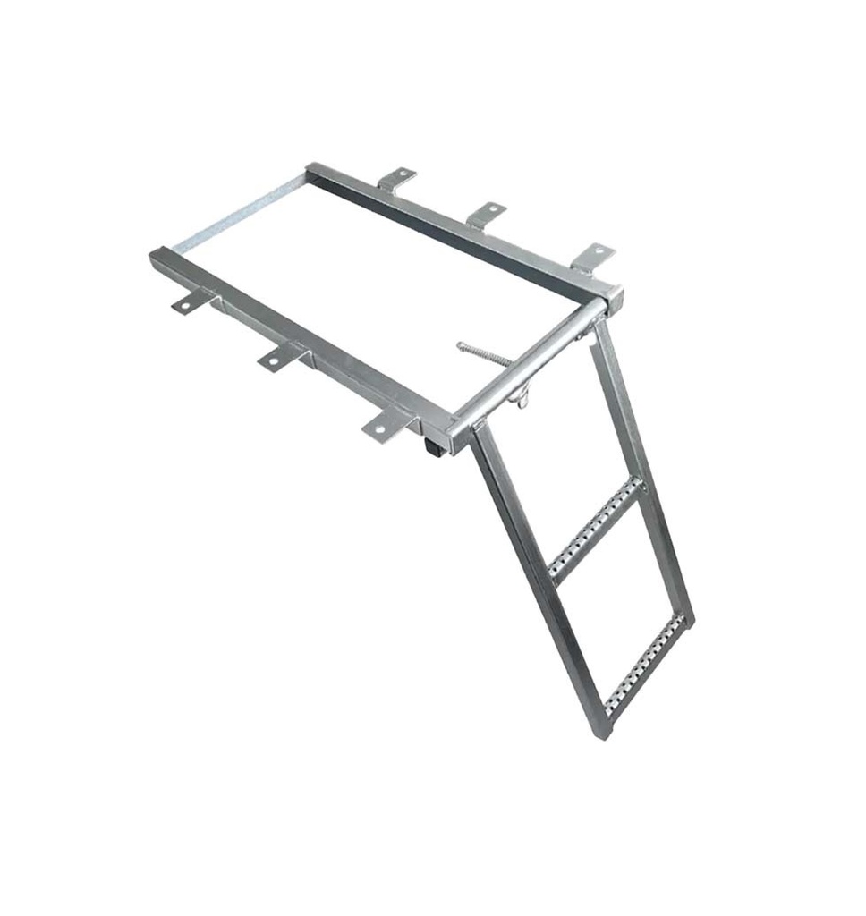 Scara retractabila, zincata, 2 trepte