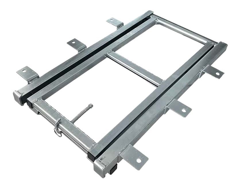 Scara retractabila, zincata, 2 trepte