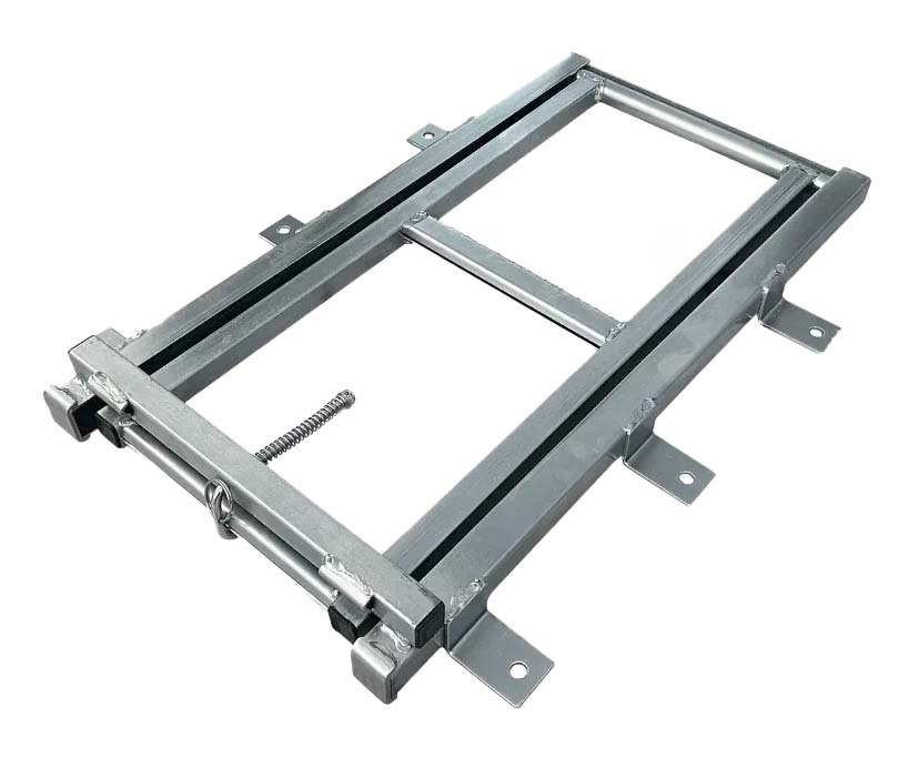 Scara retractabila, zincata, 2 trepte