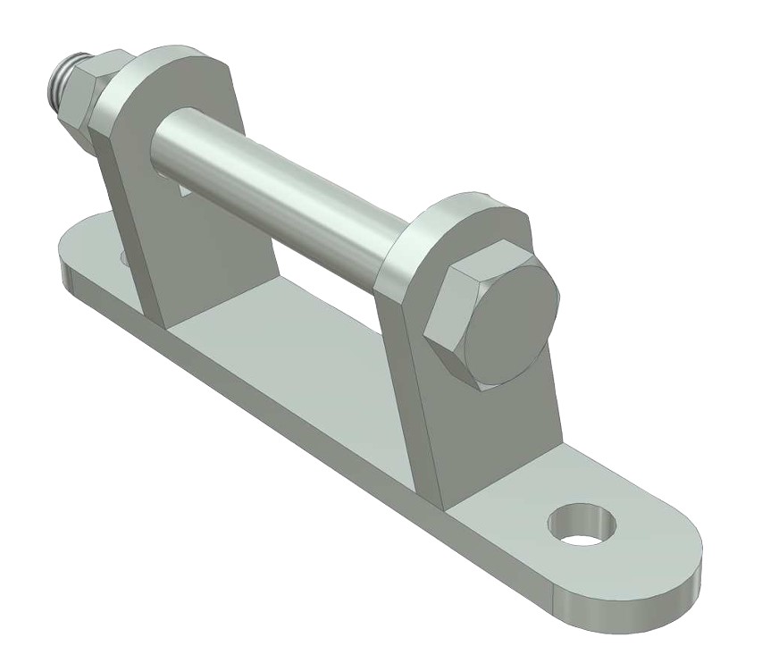 Balama usa spate prindere surub, zincata, 345 mm, Completa