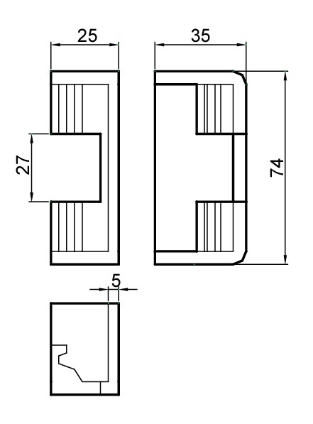 Buzunar, contrapiesa inchizator T, sudabil