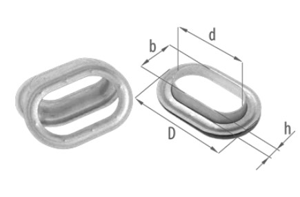 Capsa prelata, ovala, 42x22mm