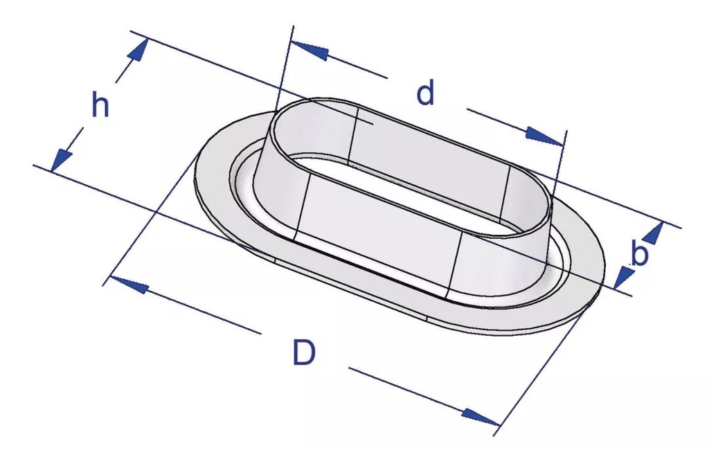 Capsa prelata, ovala ingusta, 40x10mm