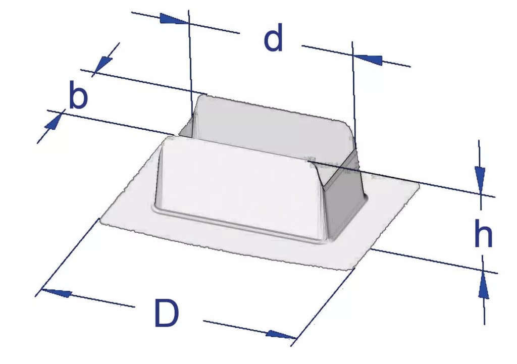 Capsa prelata, dreptunghiulara, 38x8mm