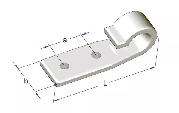 Carlig plastic, latime 20mm