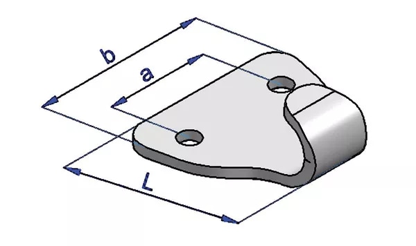 Carlig lat camion, metalic, latime 33mm