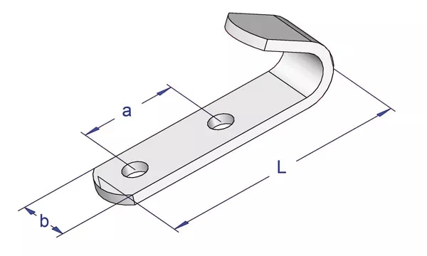 Carlig metalic, latime 20mm