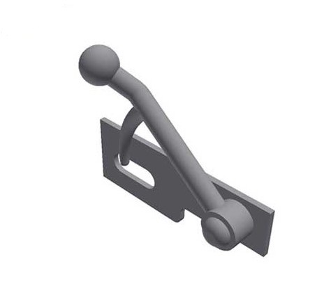 Inchizator oblon tip bila/cui cu placa 3.7mm