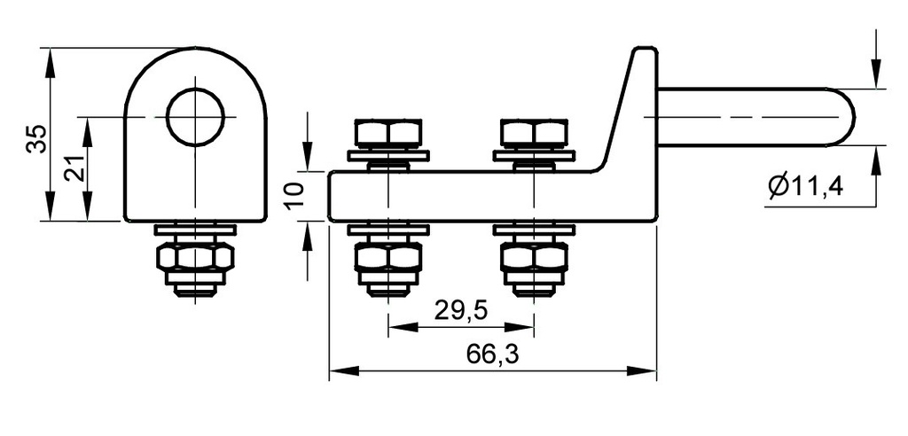 Balama oblon, Fi 11.4mm, set