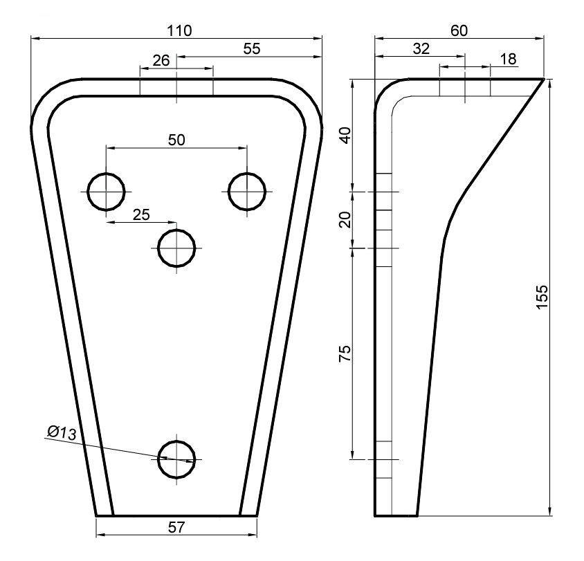 Consola, suport prindere sasiu