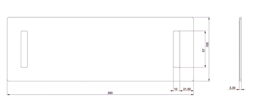 Protectie chinga, cauciuc, 290x100mm
