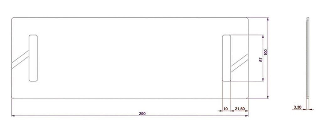 Protectie chinga, cauciuc, 290x100mm