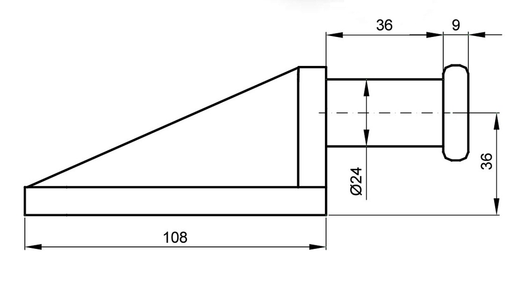 Pin inchidere superioara Tip R.C., Fi 24mm, Pin