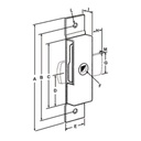 Incuietoare cu limba, Zincata, 115x22mm