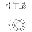 Piulita hexagonala cu autoblocare, zincata, M14