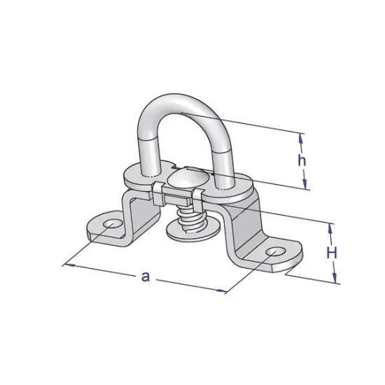 Brida, ureche oblon, rotativa, H 19mm