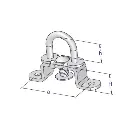 Brida, ureche oblon, rotativa, H 19mm