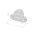 Brida, ureche rotativa, Nichel, 17x11mm