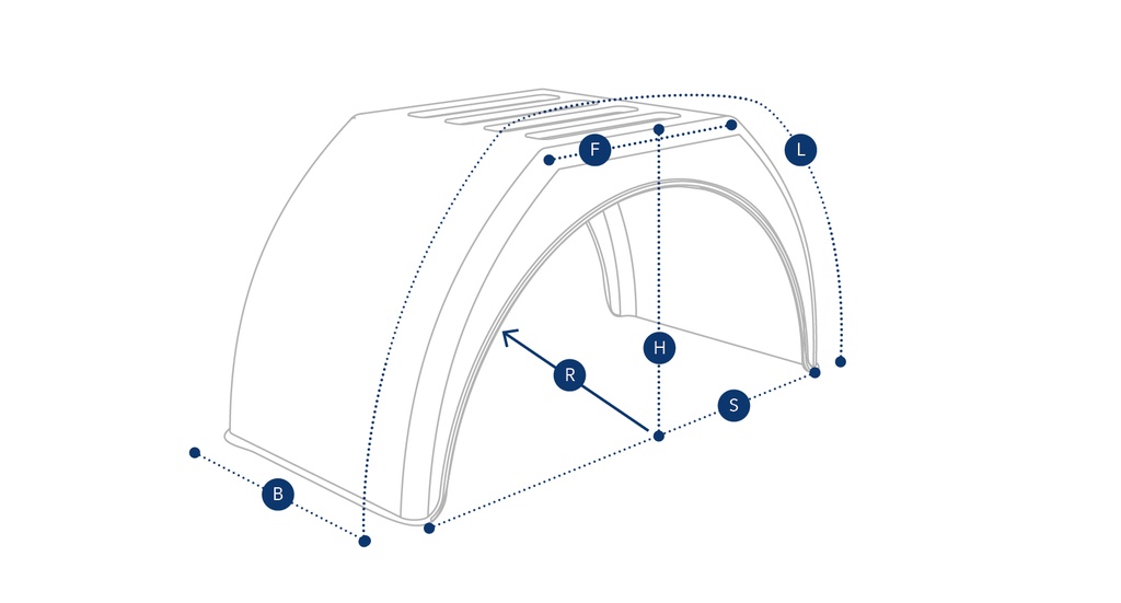 Aripa plata, plastic, 1450x900x280mm