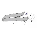 Chinga tensionare prelata, carlig plat, inox