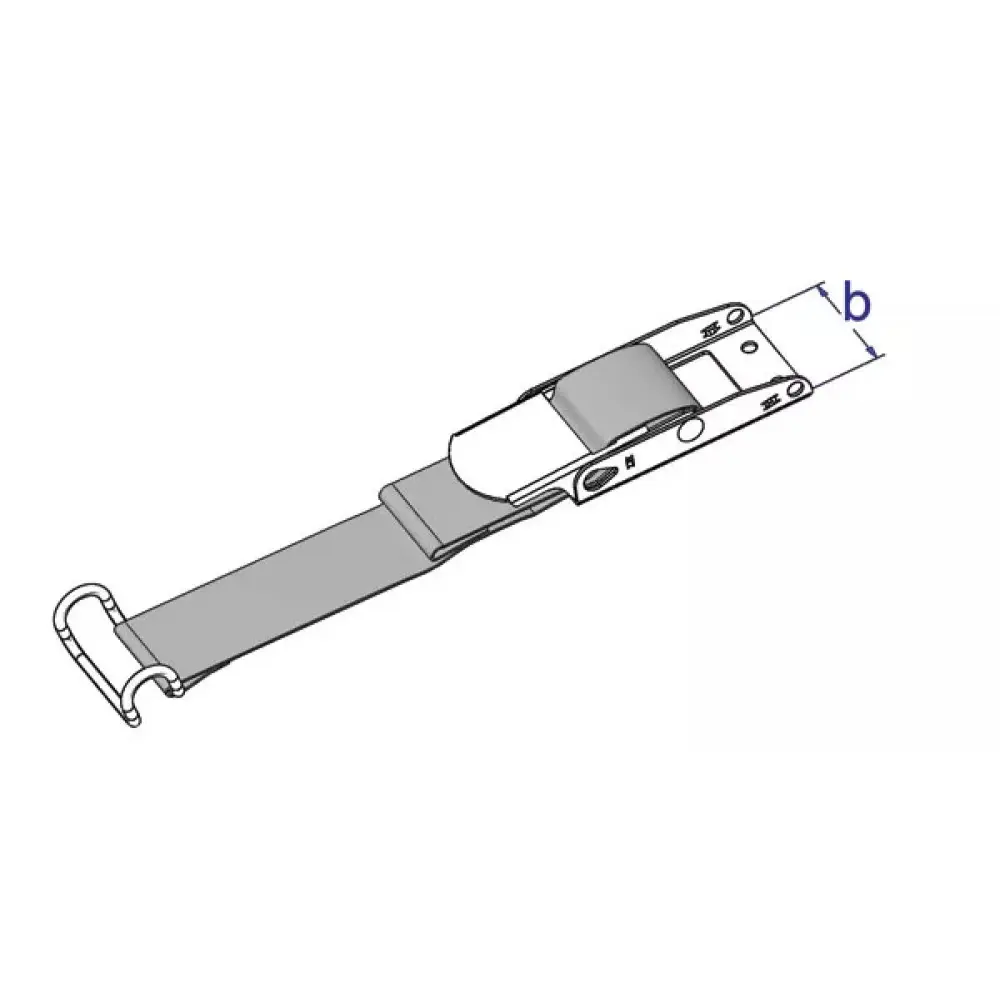 Chinga tensionare prelata, carlig sarma zincat, catarama inox