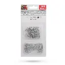 Carlige pt agatat ornamente in brad Craciun, argintiu, set 150 buc.