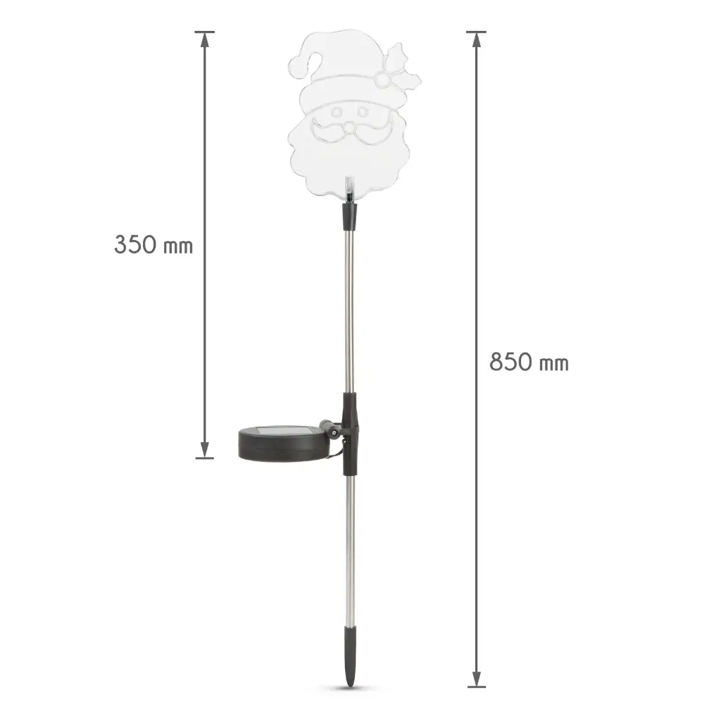 Lampa solara led, model Mos Craciun