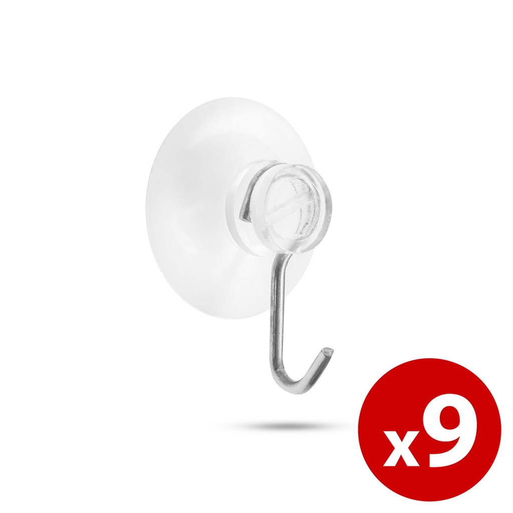 Agatatoare cu ventuza, set 9 buc.