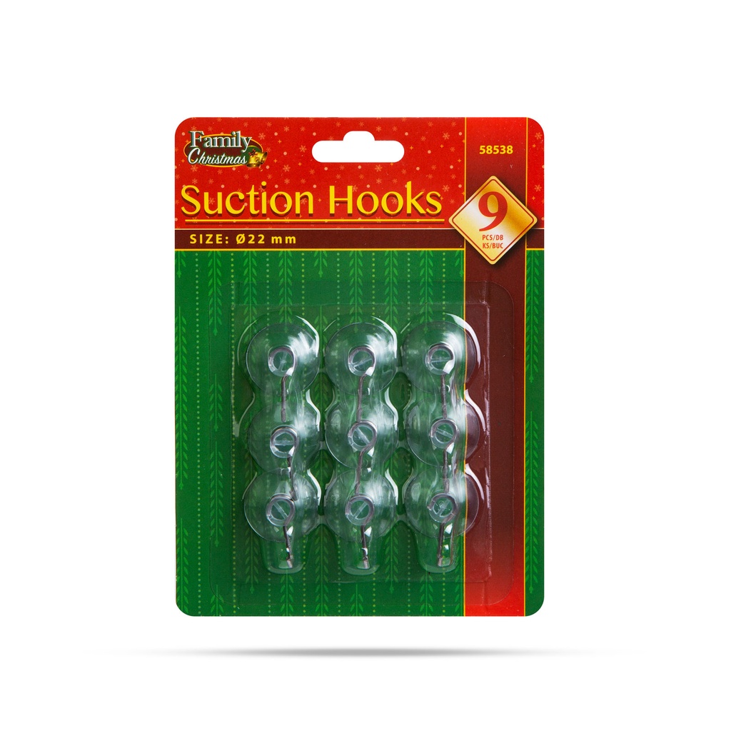 Agatatoare cu ventuza, set 9 buc.