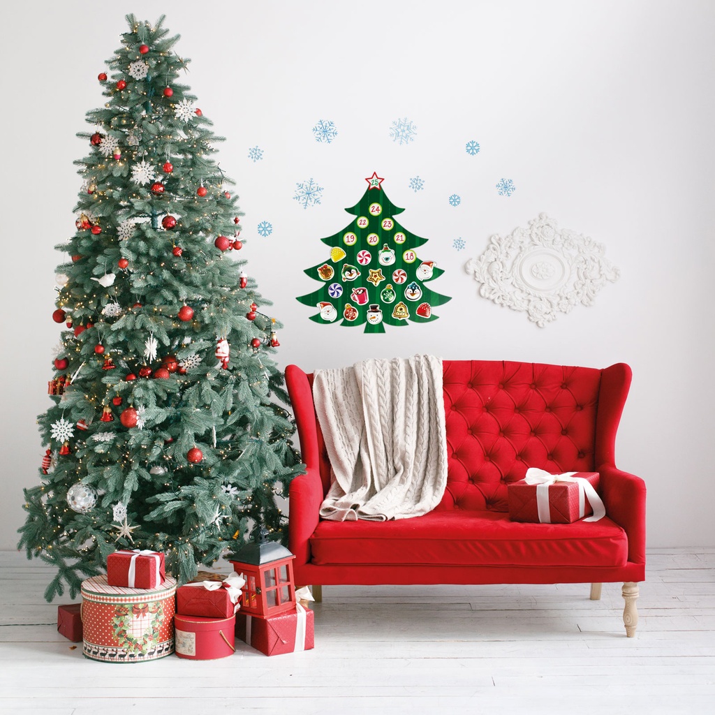 Autocolant de perete, Craciun, calendar Advent