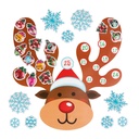 Autocolant perete, calendar Advent, ren Craciun