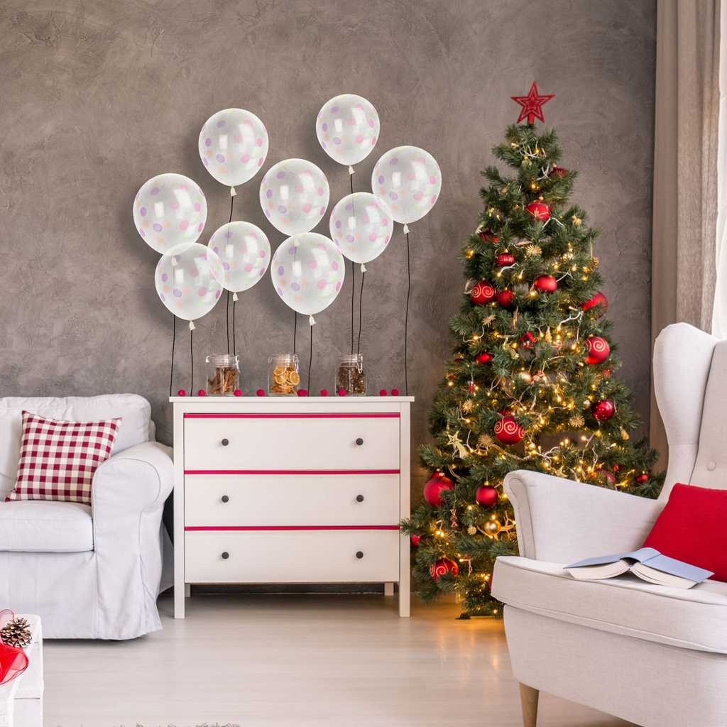 Baloane cu buline colorate, set 12 buc.