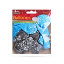 Baloane Craciun, albastru-argintiu, set 12 buc.