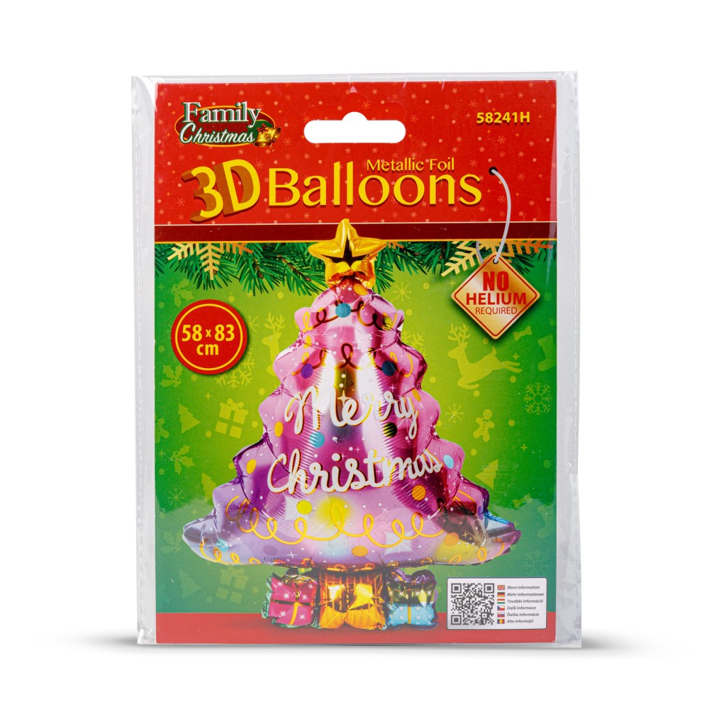 Balon, folie aluminiu, brad, 58x83cm