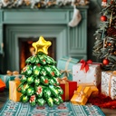 Balon, folie aluminiu, 3D, 360°, brad, 38x34cm