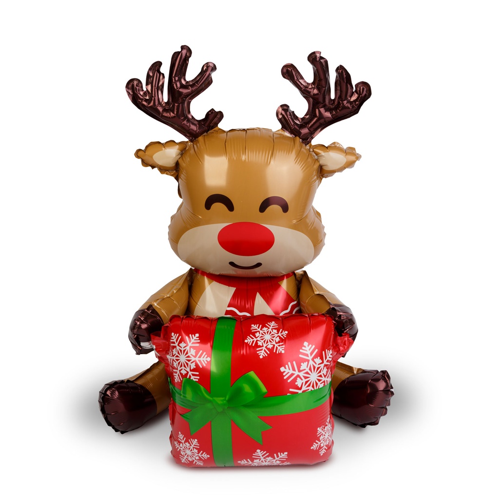 Balon decorativ, ren, folie, 60x65cm