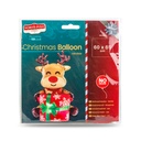 Balon decorativ, ren, folie, 60x65cm