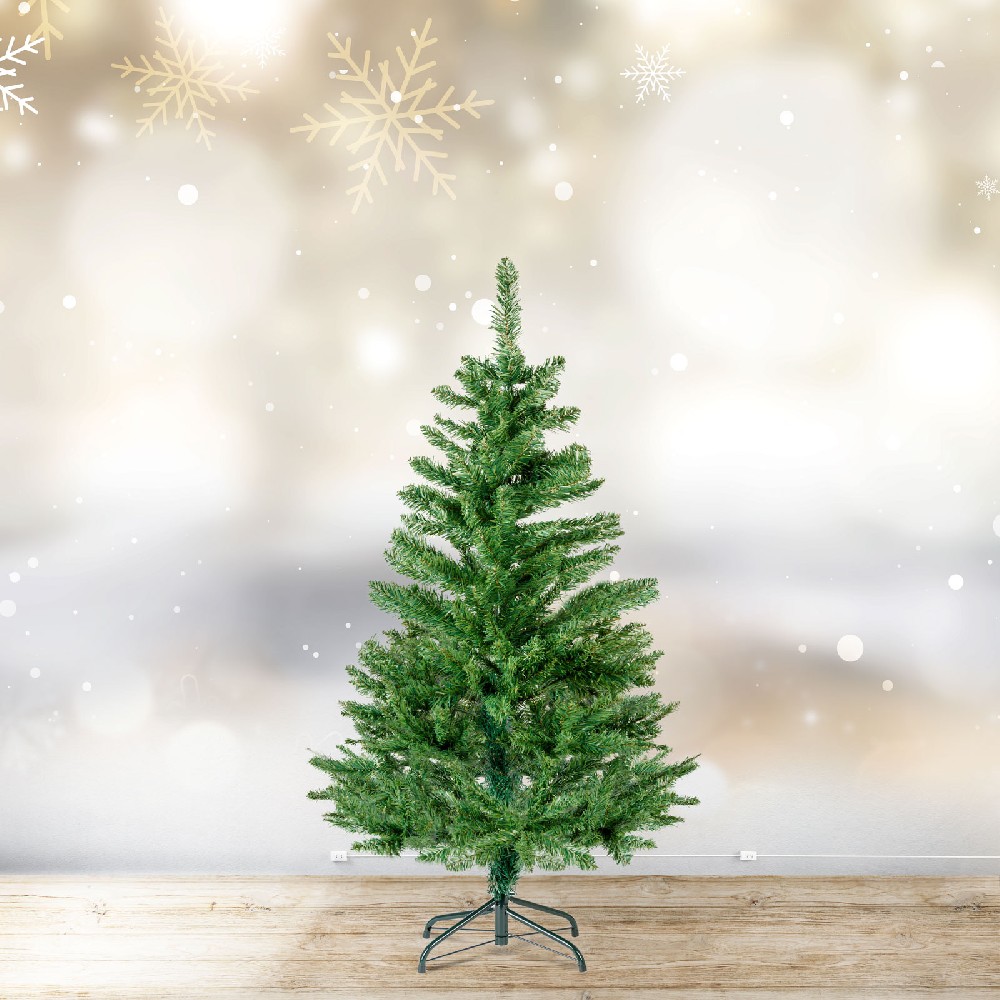 Brad artificial Nordmann, PVC, verde inchis, 120cm