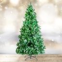 Brad artificial argintiu cu ramuri dese, inzapezit, PVC, 210cm