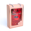 Buchet decorativ trandafiri in cutie, 23x16x8cm