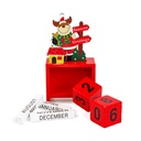 Calendar decorativ din lemn MDF, 13.5x7x3.5cm