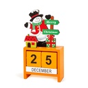 Calendar decorativ din lemn MDF, 13.5x7x3.5cm