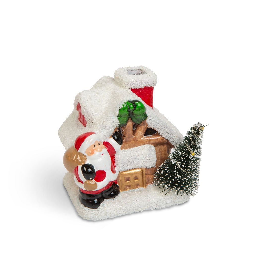 Casa LED de Craciun, 6 tipuri, 8x6x8.5cm