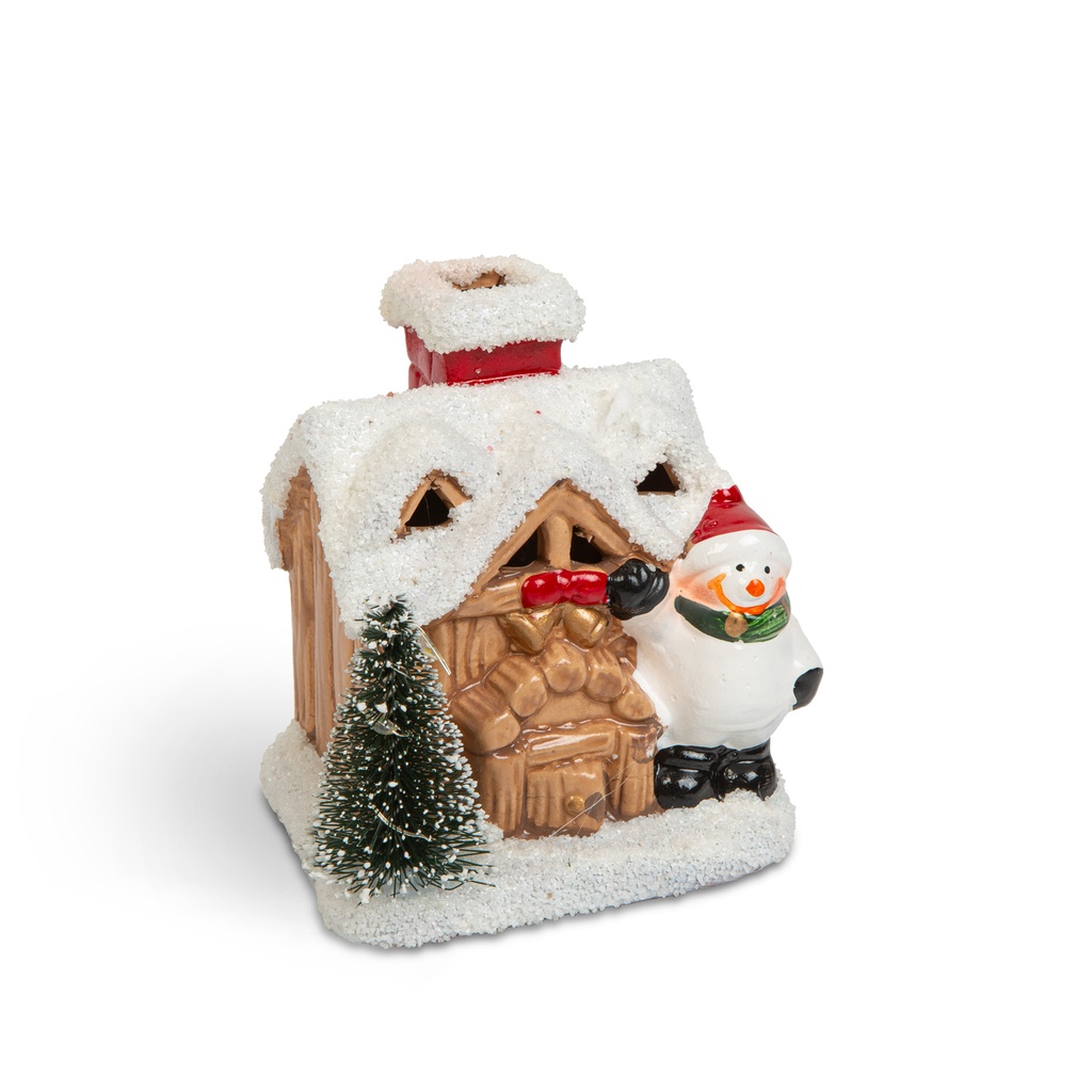 Casa LED de Craciun, 6 tipuri, 8x6x8.5cm