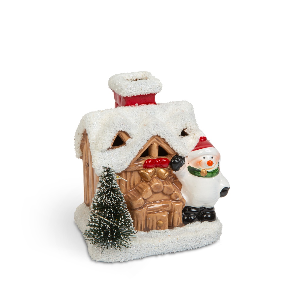 Casa LED de Craciun, 6 tipuri, 8x6x8.5cm