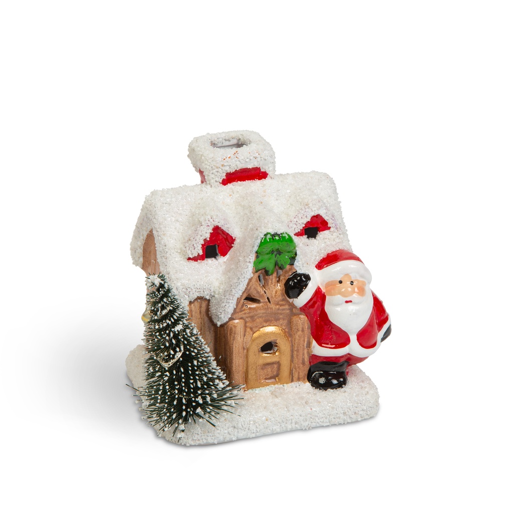 Casa LED de Craciun, 6 tipuri, 8x6x8.5cm