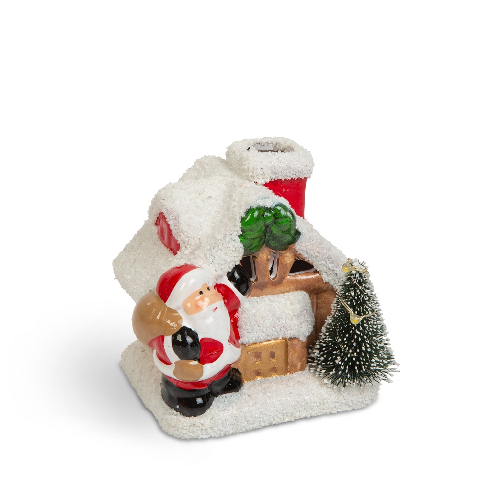 Casa LED de Craciun, 6 tipuri, 8x6x8.5cm