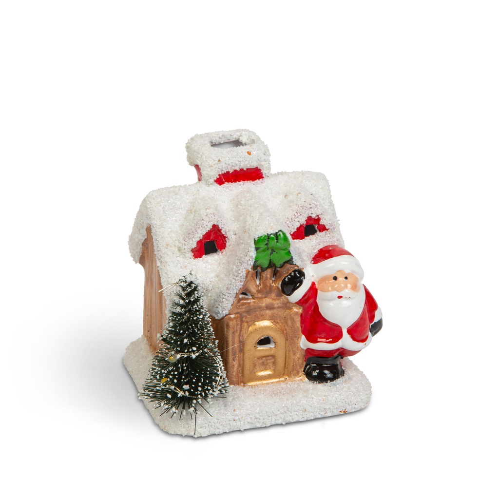 Casa LED de Craciun, 6 tipuri, 8x6x8.5cm