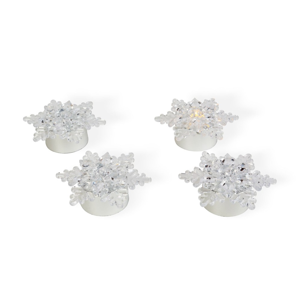Decor LED, cristale de gheata, set 4 buc.