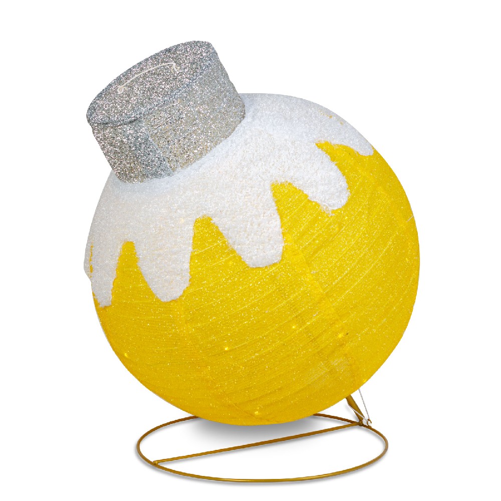 Ornament sferic luminos Craciun, 60 LED, auriu 60x83cm